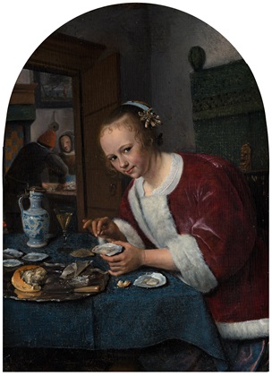Jan Steen (1626-1679) - Girl Eating Oysters - c. 1658-1660